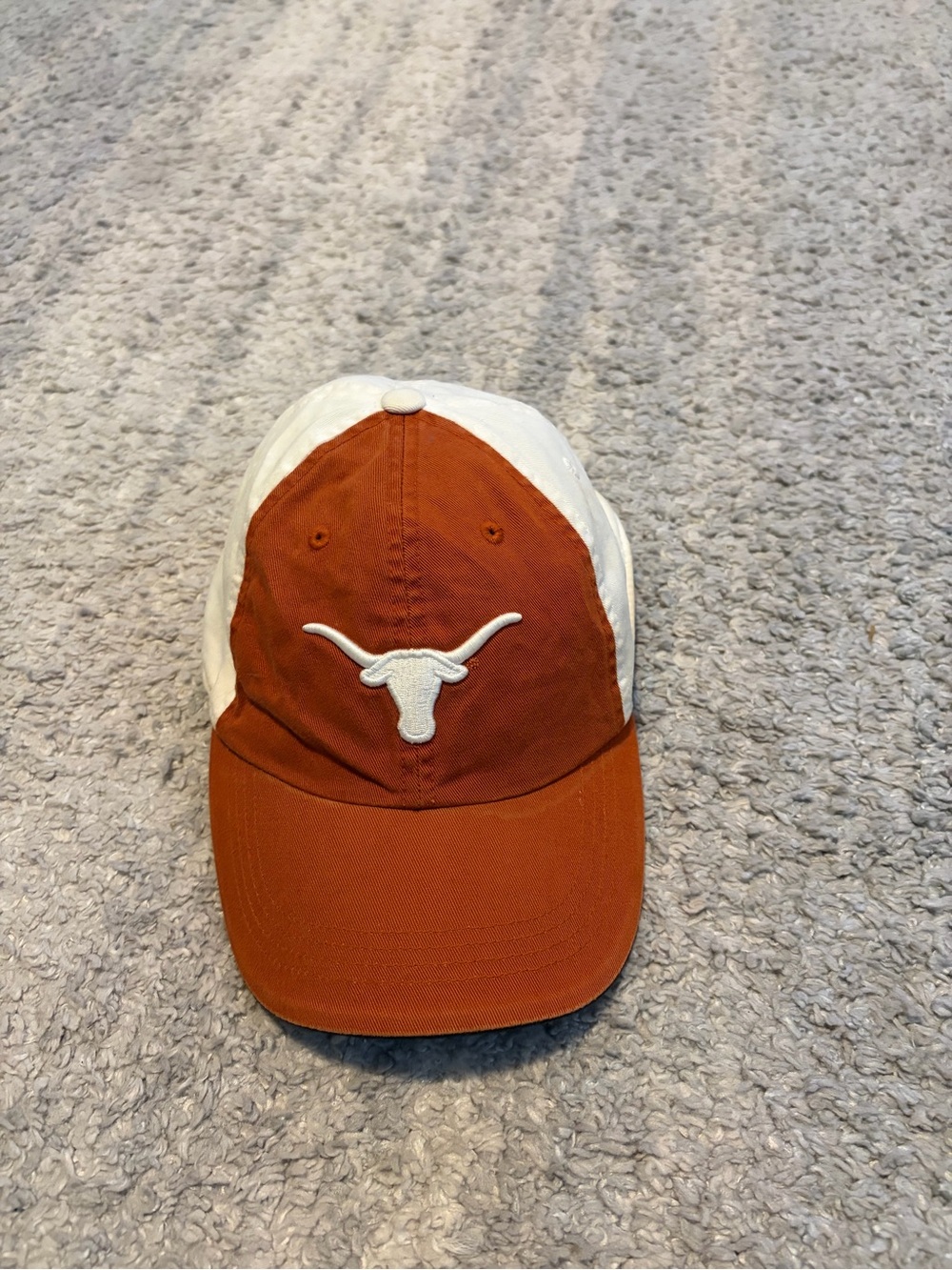 Vintage Texas Longhorns Two-Tone Strapback Hat - Burnt Orange & White
